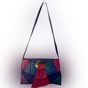 Vintage Fifth Avenue Vibrant Patchwork Crossbody Bag